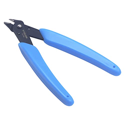 VCELINK GJ706 Alicates de Corte, Alicates Electricista para Corta Alambres de cobre de 0-2MM para Reparación Electrónica de La Industria, Procesamiento de Joyas, Maquetas y Pesca, 129MM