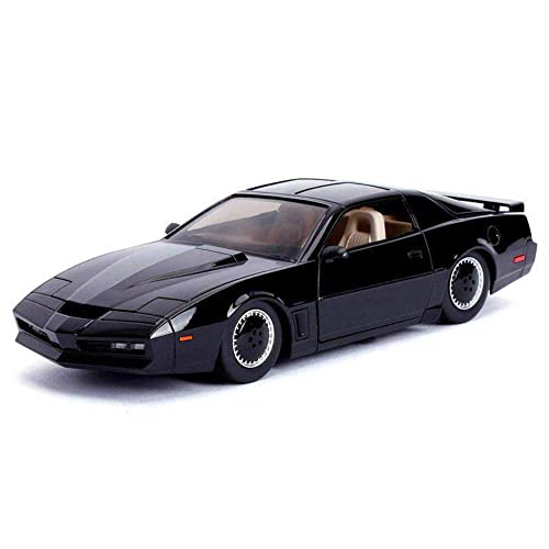 Jada- Kitt Coche fantástico Metal 1:24 con Luces Coleccionismo, Color negro, Talla Única (253255000)