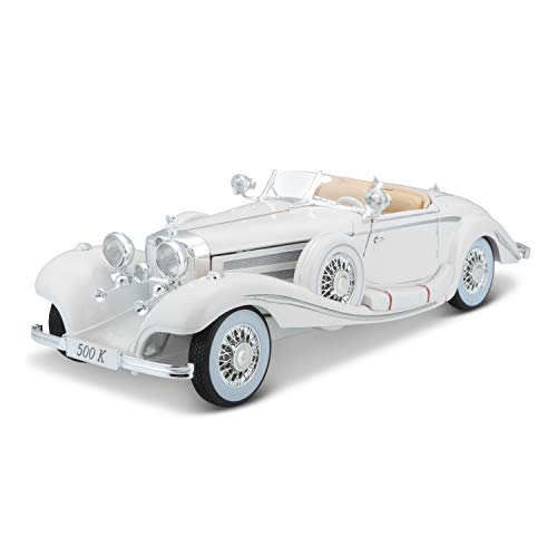 TAVITOYS Benz, 1/18 Premiere Mercedes 500K Ty blanco (36055W), color (