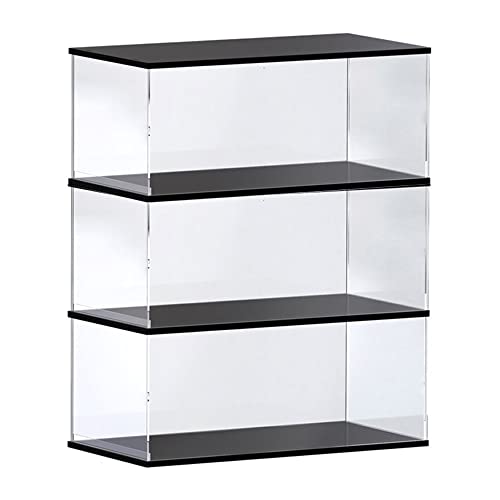 Joody vitrina pared 3 pisos vitrina colección acrílico vitrina para figurilla pop manga maqueta coche colección almacenamiento salón