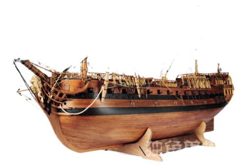 SIourso Maquetas De Barcos De Madera Exquisito Nivel De Museo Modelo De Barco Kit De Construcción Escala 1/48 USS Bonhomme Richard Barco De Lujo Kits De Modelo De Madera