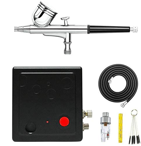 Abest - Aerógrafo compresor de doble acción de alta calidad. Juego completo.Maquillaje