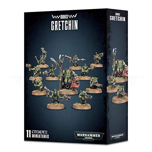 Games Workshop 99120103053 - Ork Gretchin - Warhammer 40000 - Contiene 10 Figuras gretchins y un Ork Runtherd - Miniaturas Citadel