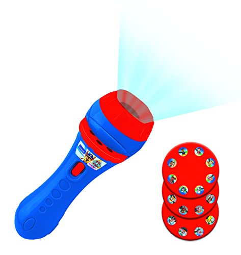 LEXIBOOK- Patrulla Canina-Linterna de Bolsillo con proyector 3 Discos 