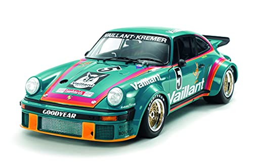 Tamiya 12056-000 1:12 Porsche 934 Vaillant, réplica Fiel, plástico, Hobby, encolado, Kit de modelismo, Montaje, sin Pintar, Color Verde (12056)