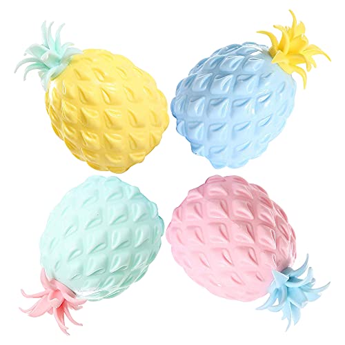 IWILCS 4 Piezas Bola Antiestrés de Piña,Piña Estrés Bola,Pineapple