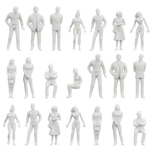 XAVSWRDE Figuras a Escala 1/50, 100pcs Figuras de Adultos Sin Pintar, 