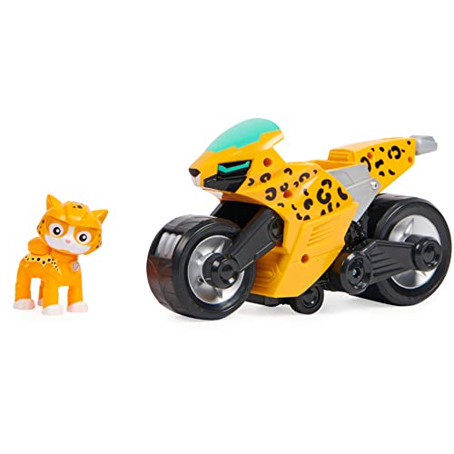 Paw Patrol | Vehículo Cat Pack del Personaje Wild Cat | Vehículo de Motocicleta con retrocarga con Personaje Cat Pack | Juegos para niños a Partir de 3 años