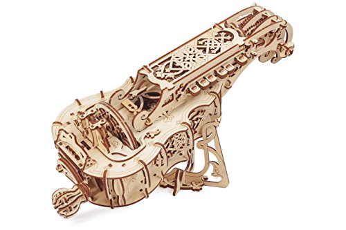 UGEARS La Zanfoña - Instrumento Musical de Madera - Set de Construcción - Kit de Puzle 3D Bricolaje