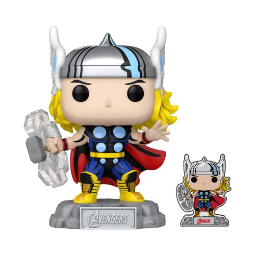 Funko Pop Marvel: Avengers 60th - Comic Thor w/Pin - Amazon Exclusive