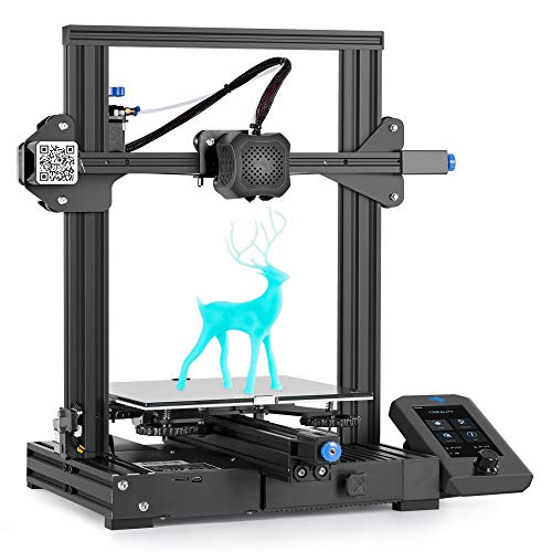 Impresora 3D Creality Ender 3 V2 con placa silenciosa de 32 bits, fuente de alimentación Meanwell, cama de vidrio de carborundum 220x220x250mm