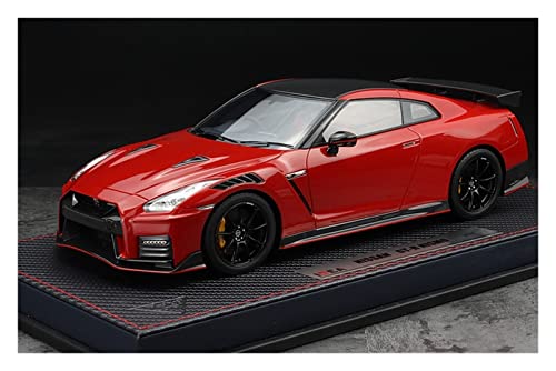 CCDD Maquetas De Coches para 1:18 Nissan GTR R35 Nismo 2020 Rojo Metálico Edición Limitada Resina Metal Estático Coche Modelo Juguete para Regalo Coche DeJuguete