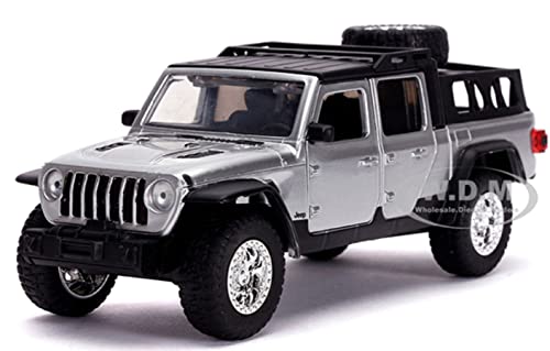 Jada JA32031 1:32 FF 9-Jeep Gladiator Fast and Furious Collectible Coche en Miniatura, Gris, Talla única
