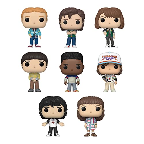 Funko Pop! Stranger Things Season 4 Set of 8 - Eleven, Mike Wheeler, Dustin Henderson, Lucas Sinclair, Will Byers, Robin, Steve Harrington and Max Mayfield