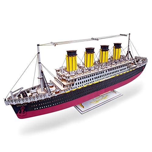 GuDoQi Puzzle 3D Madera, Maqueta Titanic Madera para Montar, Rompecabe