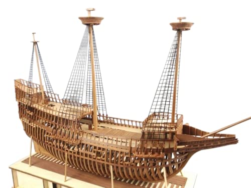 SIourso Maquetas De Barcos Para Montar Kits De Modelo De Barco Escala 1/48 Mayflower Kit De Barco De Madera De Costilla Completa