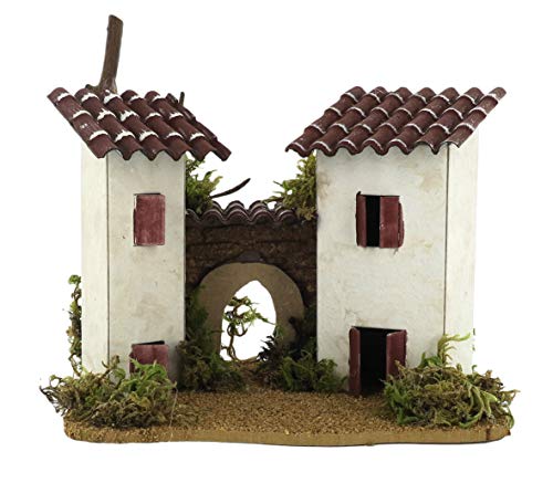 Ferrari & Arrighetti Casitas con tejas para la escenografía del Belé