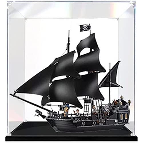Vitrina Acrílica Para Lego 4184 Piratas Del Caribe El Barco De La Perla Negra Amplio Encimera A Prueba De Polvo Escaparate Para Coleccionables Caja De Presentación Transparente (62X30x55cm) 2mm