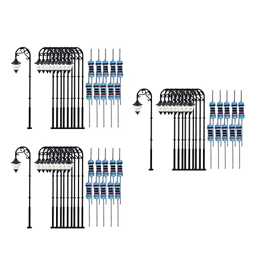 F Fityle Farola de Tren de Ferrocarril Modelo 30x, Luces Blancas de Calle de 2,48 Pulgadas, Escala HO LED
