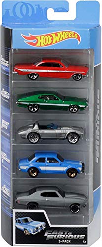 Hot Wheels - Fast and Furious Pack de 5 coches de juguete para niños 