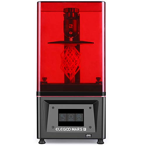 ELEGOO Mars Pro MSLA Impresora 3D de Fotocurado LCD UV con Fuente de luz LED de Matriz UV, Carbón Activado Incorporado, Tamaño de Impresión 11.5cm (L) x 6.5cm (W) x 15cm (H)
