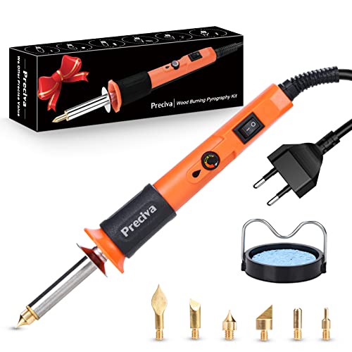 Pirografía Madera 25W, Preciva Soldador Quema Eléctrico Temperatura 