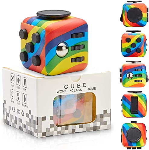 Yetech Rainbow Juguete Antiestrés Stress Cube，Cubo Anti-estrees par