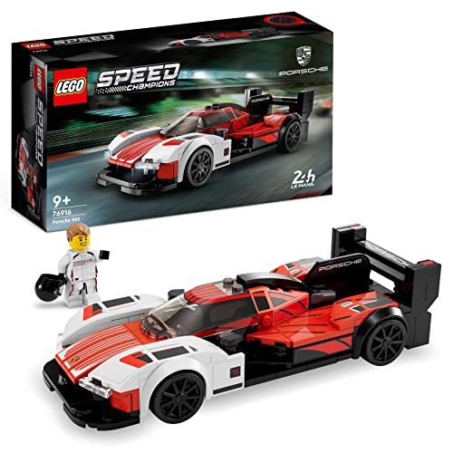 LEGO 76916 Speed Champions Porsche 963, Maqueta de Coche para Construir, Deportivo para Niños, Réplica Coleccionable con Mini Figura de Piloto, 2023