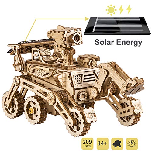 ROBOTIME Solar Powered Stem Toys - Laser Cutting Robot DIY Kits de Mod