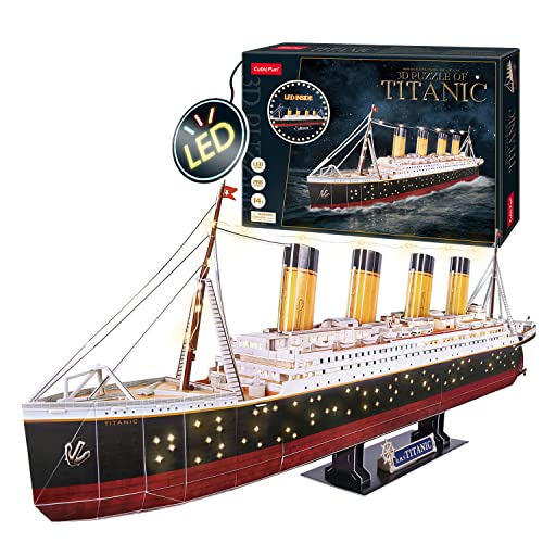Puzzle 3D Led - Maqueta Titanic Led | Maquetas para Construir Adultos Y Niños | Maquetas para Montar 266 Piezas | Puzzles 3D | Puzzle 3D Adultos | Puzzle 3D Niños