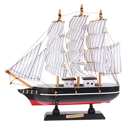 VOSAREA 24 cm de madera velero modelo marítimo barco pirata barco de 