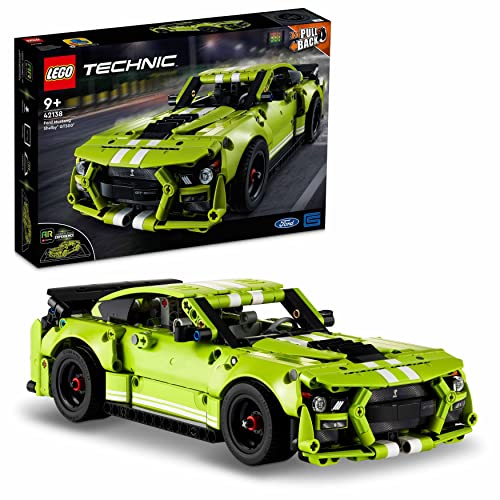LEGO 42138 Technic Ford Mustang Shelby GT500, Maqueta de Coche de Juguete con App de Realidad Aumentada, Reyes 2022 y Papá Noel