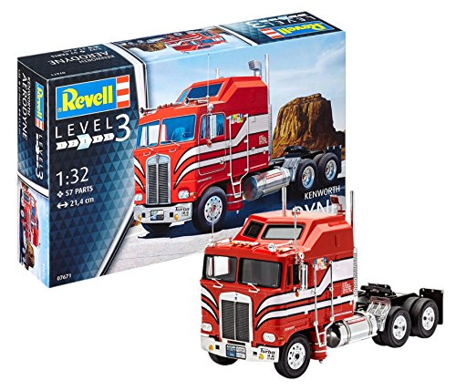 Revell Maqueta Kenworth Aerodyne, Kit Modello, Escala 1:32 (07671), 21,4 cm de Largo