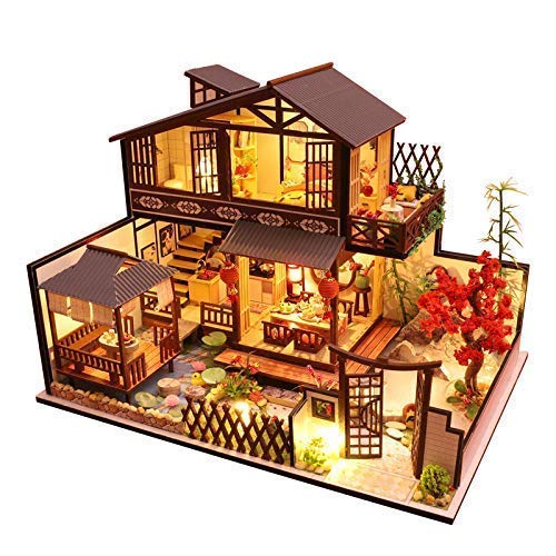 CUTEBEE Miniatura de la casa de muñecas con Muebles, Equipo de casa d