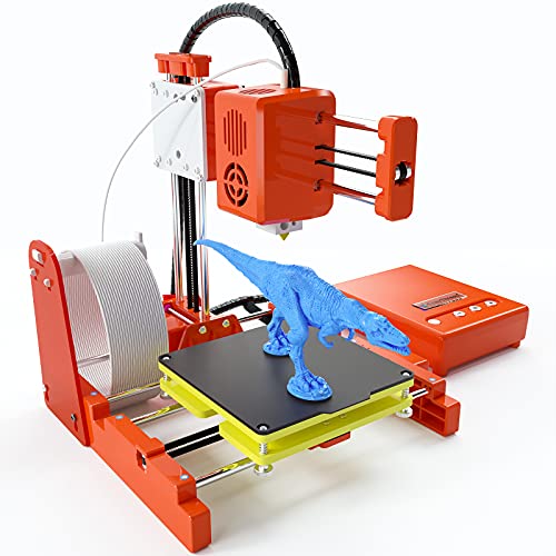 WZTO Impresora 3D,Mini Impresora 3D Portátil con Filamento PLA de 10m,Placa de Construcción Extraíble,Calentamiento Rápido, Impresión en Línea/Fuera de Línea,Pequeña para Niños y Principiantes