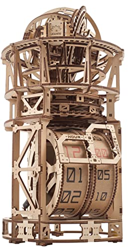 UGEARS Reloj Tourbillon Astronómico de Sobremesa - Maquetas Madera Puzzles 3D - Maquetas para Construir Adultos - Maquetas para Montar Steampunk Reloj Escritorio Puzzle 3D - Relojes De Madera