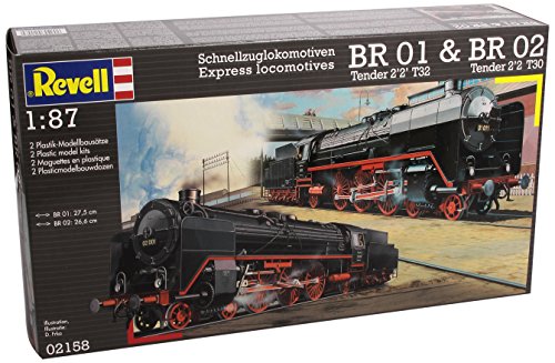 Revell Modellbausatz 02158 BR01 y BR02 - Locomotoras a vapor a escala 1:87 [Importado de Alemania]
