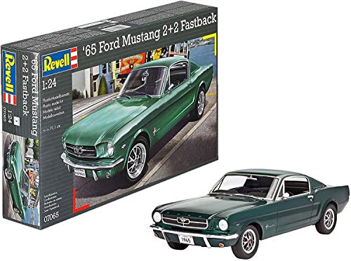 Revell Maqueta 1965 Ford Mustang 2 + 2 Fastback, Kit Modelo, Escala 1: