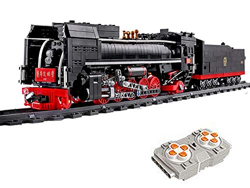 Bloques de construcción de tren histórico Qian Jin con motor, servo 