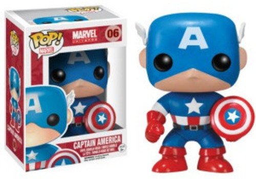 Funko - POP! Bobble Colección Marvel - Figura Capitán América (2224