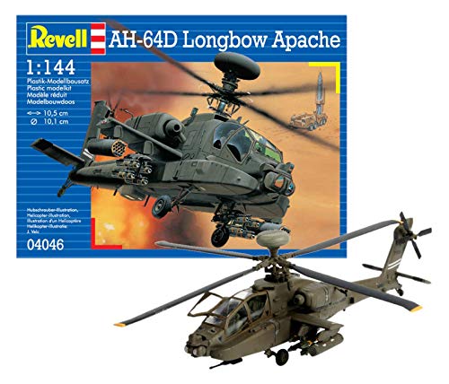 Revell-AH-64D Longbow Apache Helicopter, Kit de Modelo, Escala 1:144 (