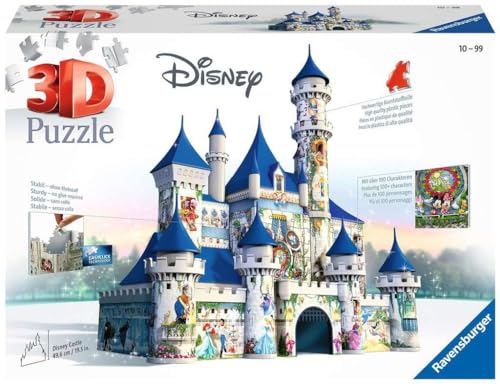 Ravensburger - Puzzles 3D Building Serie Maxi, Disney Fantasy Castle (
