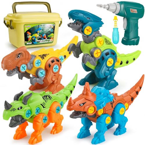 Dreamon Dinosaurios Juguetes para Niños con Caja de Almacenamiento Ta