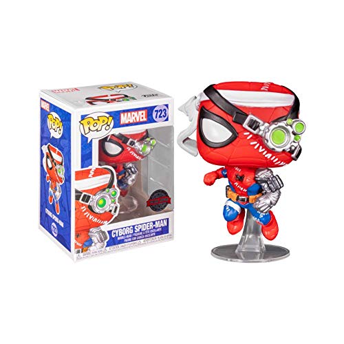 Funko Pop! Marvel Exclusive Spider-Man – Cyborg Spider-Man #723 w/ F
