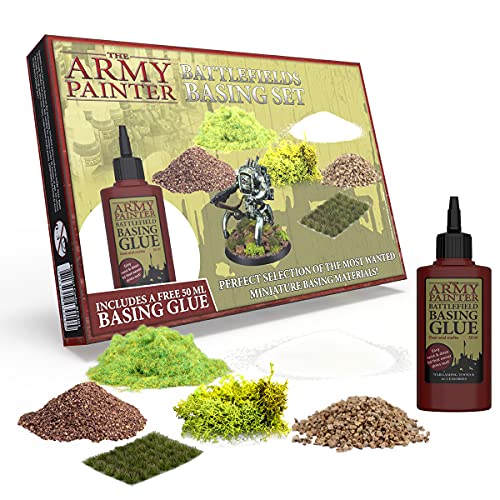 The Army Painter | Battlefields Basing Set | Material escenográfico y base de Diseño| Guía completa y Pegamento GRATIS | Wargames | Juegos de Mesa