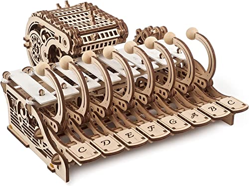 UGEARS Puzzle 3D Celesta Mecánica - Maquetas para Montar Instrumentos Musicales de Piano, Caja de música y xilófono - Puzzles 3D de educación Musical - Maquetas para Construir para Adultos y niños