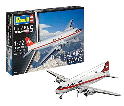 Revell-Douglas Maqueta DC-4 Balair/Iceland Airways, Kit Modello, Escal