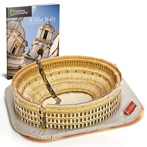 CubicFun National Geographic Puzzle 3D Coliseo Romano Rompecabezas 3D Modelo Kit de Construcción con Folleto para Adultos Niños, 131 Piezas