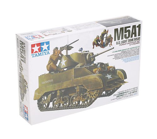Tamiya 300035313 WWII US M5A1 Leicht Panzer - Tanque de la 2 Guerra Mu