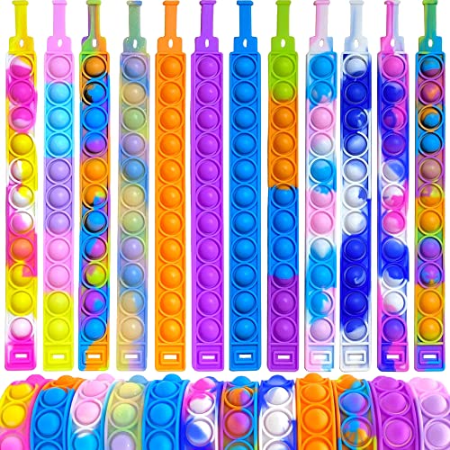 Yeefunjoy 24 Piezas Pop it Fidget Toy Set, Juguete de Pulsera Pop Bubb